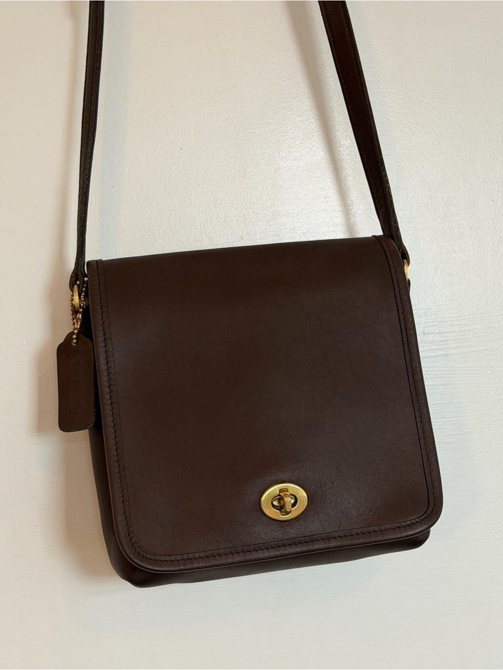 Coach Vintage Companion Flap Costa Rica Leather Crossbody Bag Mahogany EUC - Picture 2 of 14